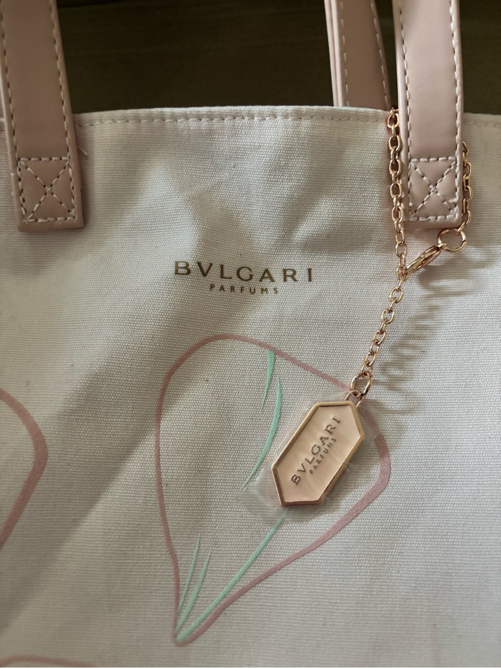 3 for 1 🩷 Bulgari 🩷 BUNDLE Pink Canvas Tote Bags - 3 Totes for 1 - Picture 2 of 10